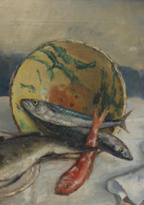 RAFAEL MARTÍNEZ PADILLA (1878-1961). "STILL LIFE WITH FISH"