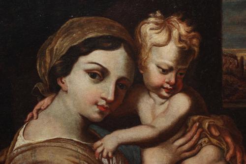 18TH CENTURY ITALIAN SCHOOL "MADONNA WITH CHILD JESUS AND S