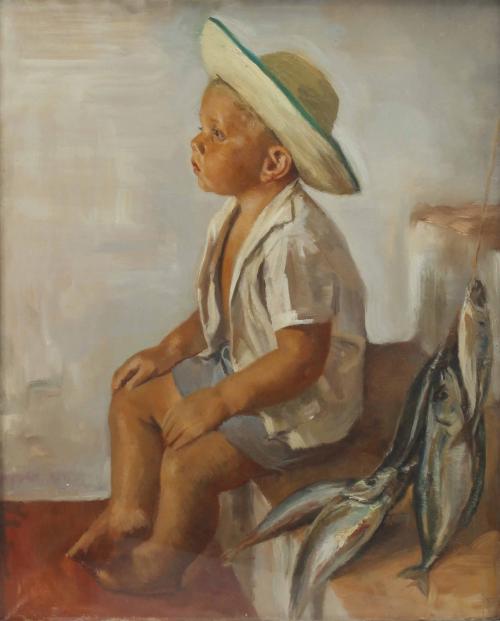 JOSEP OBIOLS PALAU (1894-1967). “THE FISHERBOY".