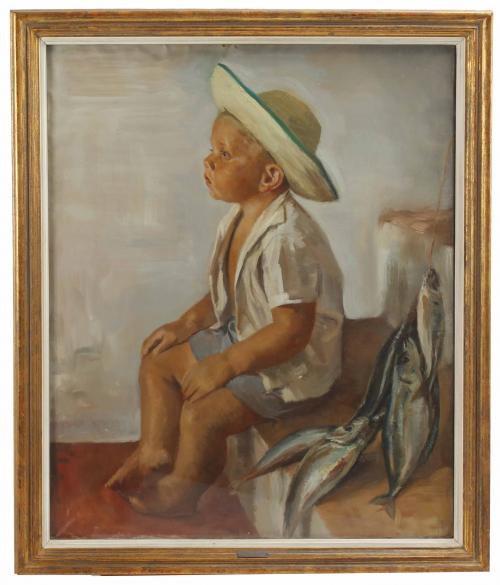 JOSEP OBIOLS PALAU (1894-1967). “THE FISHERBOY".