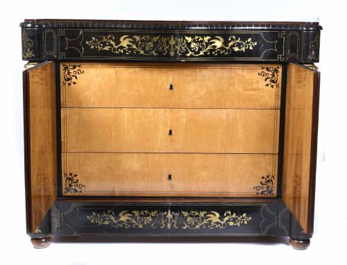 ELIZABETHAN "À VANTAUX" CHEST OF DRAWERS, CIRCA 1845.