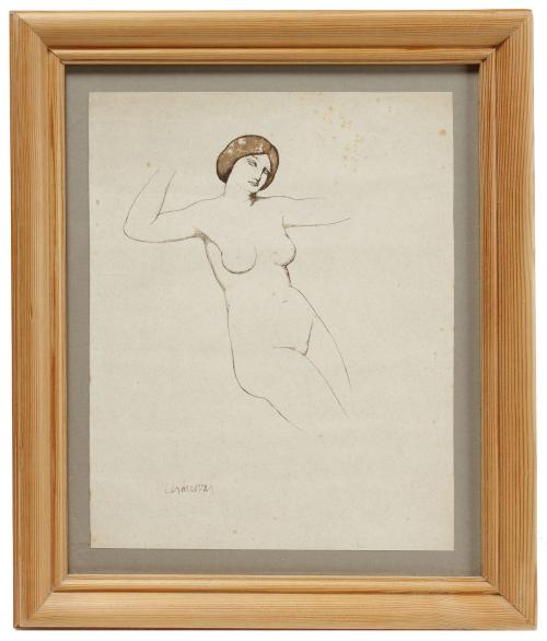 ENRIC CASANOVAS ROY (1882-1948). "DESNUDO FEMENINO". 