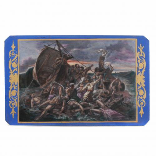 EUROPEAN SCHOOL, EARLY DECADES 20TH CENTURY. "THE JELLYFISH RAFT", PLAQUE.