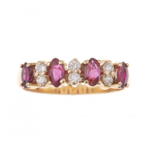 RUBIES AND DIAMONDS RING.