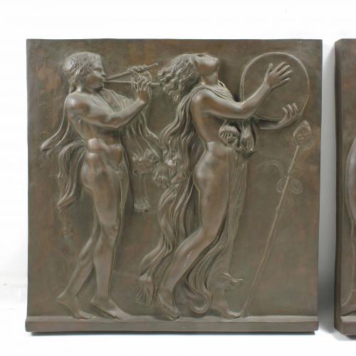 20TH CENTURY EUROPEAN SCHOOL "SATYR AND MAENAD DANCING IN H