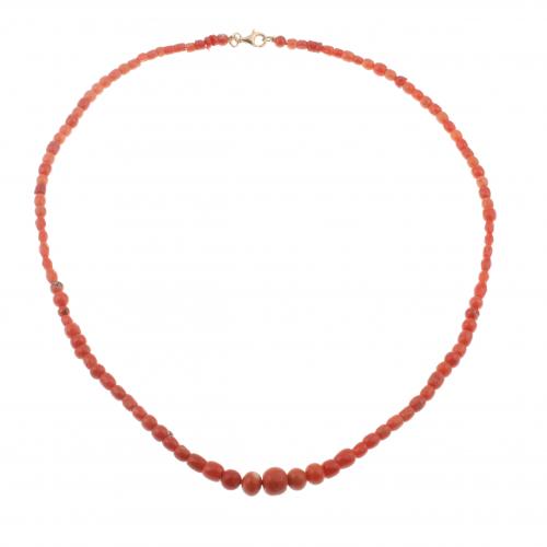 CORAL BEADS NECKLACE.