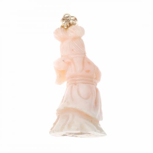 ANGEL SKIN CORAL PENDANT.