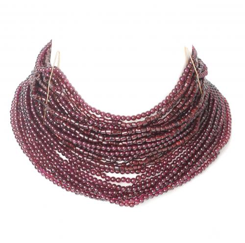 GARNETS WIDE NECKLACE.