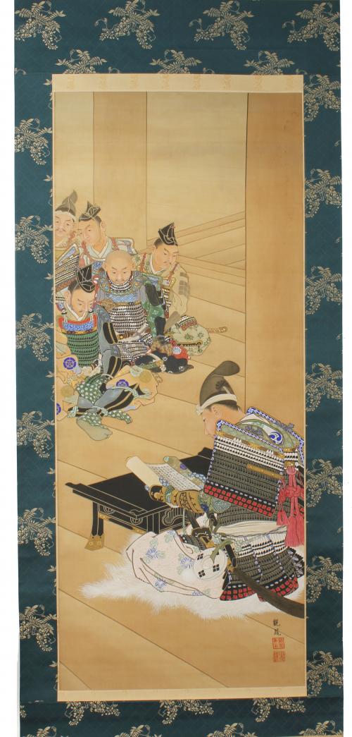 KAKEMONO OR KAKEJIKU, JAPANESE PARCHMENT, EARLY 20TH CENTURY.