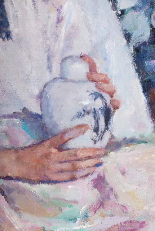 JOAN PALET BATISTE (1911-1996). "A GIRL WITH PORCELAIN".