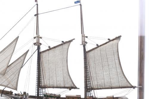 SAILING SHIP MODEL "SCHOONER GALERAS", 1870, MID 20TH CENTU