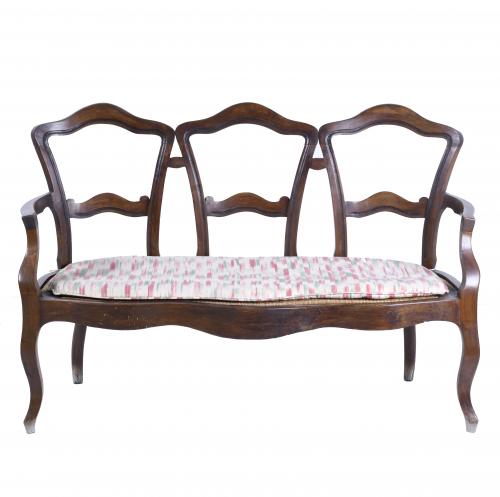 ELIZABETHAN BENCH, MID 19TH CENTURY. 