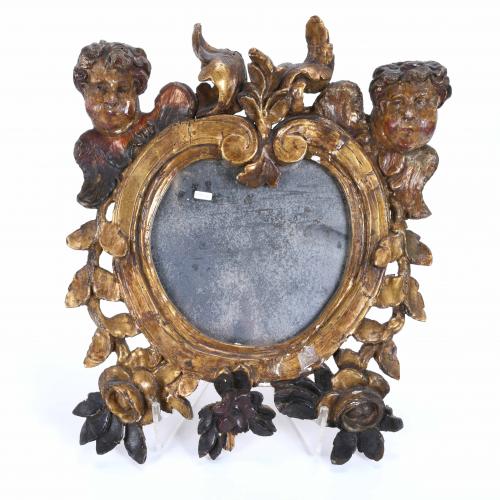 SMALL BAROQUE STYLE WALL MIRROR, EARLY 20TH CENTURY. 