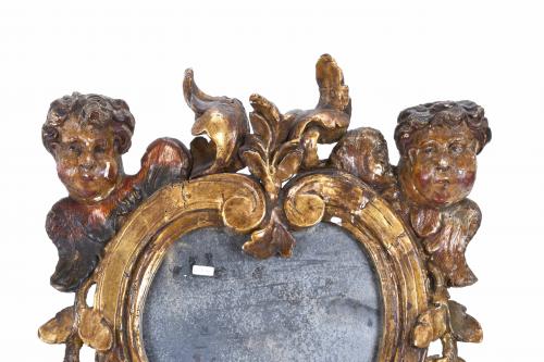 SMALL BAROQUE STYLE WALL MIRROR, EARLY 20TH CENTURY. 