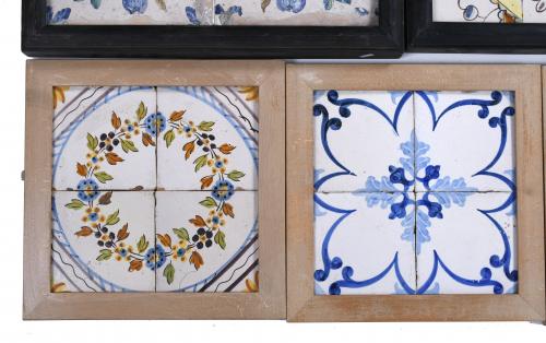 LOT OF CATALAN "DE MOSTRA" TILES, 18TH AND 19TH CENTURIES.