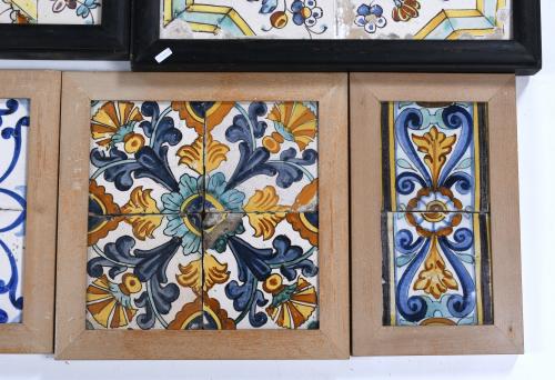 LOT OF CATALAN "DE MOSTRA" TILES, 18TH AND 19TH CENTURIES.