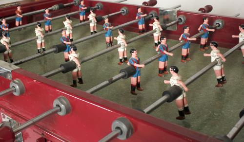 SPANISH MODEL TABLE FOOTBALL, 20TH CENTURY.