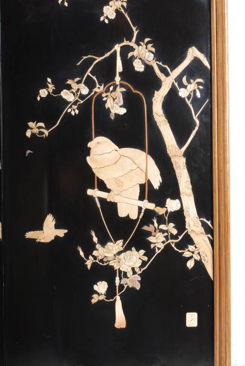 FOUR JAPANESE PANELS, SECOND QUARTER OF THE 20TH CENTURY.