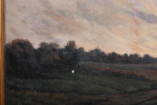 MID 20TH CENTURY CATALAN SCHOOL "TWILIGHT LANDSCAPE", 1960.