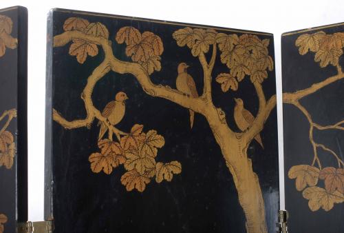 CHINESE SIX-LEAF FOLDING SCREEN, SECOND HALF OF THE 20TH CE