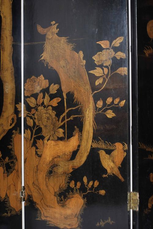 CHINESE SIX-LEAF FOLDING SCREEN, SECOND HALF OF THE 20TH CE