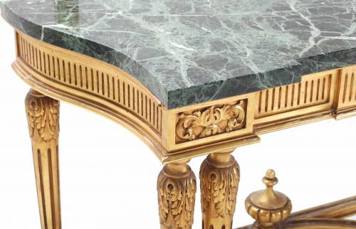 LOUIS XVI STYLE CONSOLE WITH MIRROR, FIRST HALF 20TH CENTUR