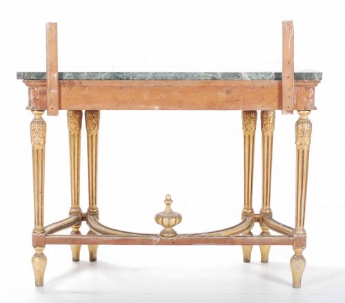 LOUIS XVI STYLE CONSOLE WITH MIRROR, FIRST HALF 20TH CENTUR