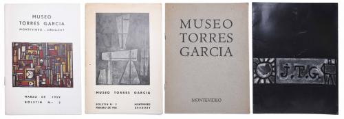 "INAUGURAL CATALOGUE-TRIPTYCH AND TWO LEAFLETS OF TORRES GARCÍA MUSEUM, AND CATALOGUE OF JOAQUÍN TORRES GARCÍA'S EXHIBITION AT THE SIDNEY JANIS GALLERY IN NEW YORK", 1955-1959 AND 1977.