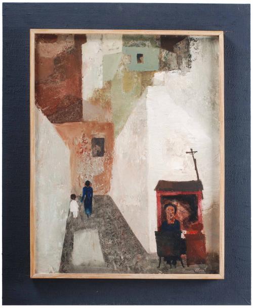 RAMÓN LLOVET (1917-1987). "CALLE CON CASTAÑERA", 1963.