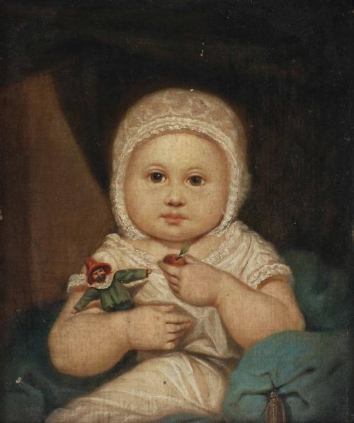 GERMAN OR AUSTRIAN SCHOOL, C. 1824. "PORTRAIT OF AGNES ELEO