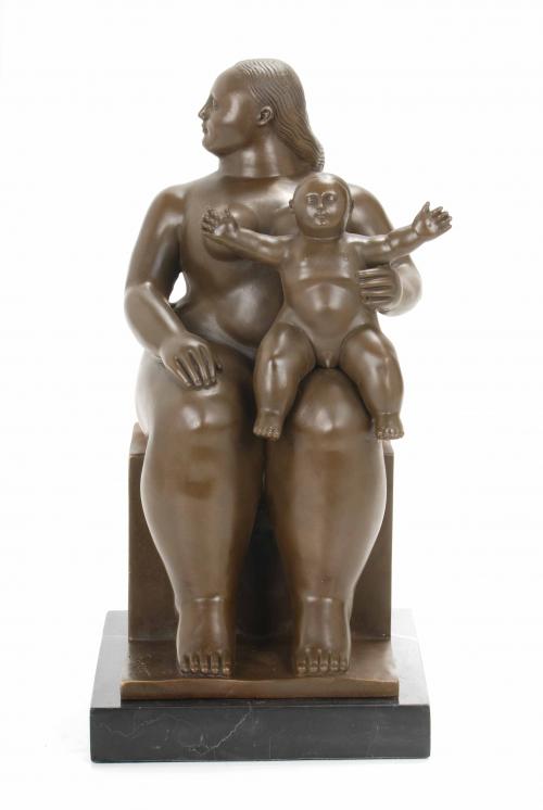 AFTER MODELS BY FERNANDO BOTERO (1932). "MATERNITY" LAST TH