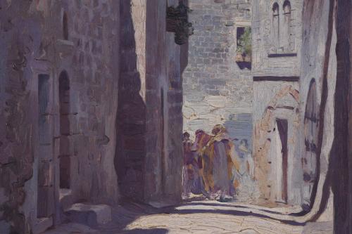 ANTONI ESTRUCH BROS (1872-1957).  "VIA DOLOROSA, JERUSALEM"