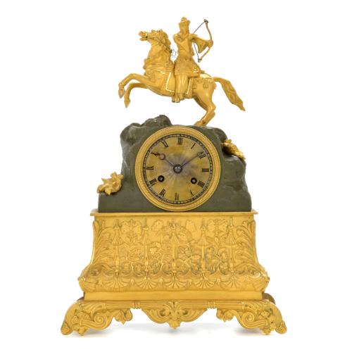 FRENCH LOUIS PHILIPE TABLE CLOCK, SECOND THIRD 19TH CENTURY.