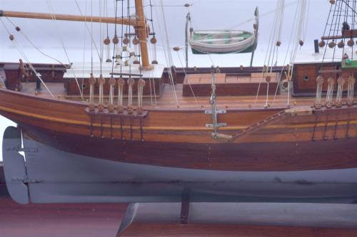 DOS MAQUETAS DE BARCO ESPAÑOL, SIGLO XX.