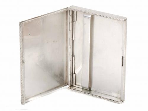 TWO PERUVIAN SILVER CIGARETTE CASES, FIRST HALF OF THE 20TH