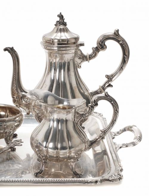 PERUVIAN SILVER TEA AND COFFEE SET, SECOND HALF OF THE 20TH