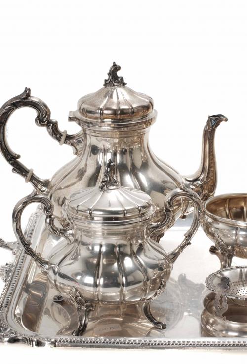 PERUVIAN SILVER TEA AND COFFEE SET, SECOND HALF OF THE 20TH