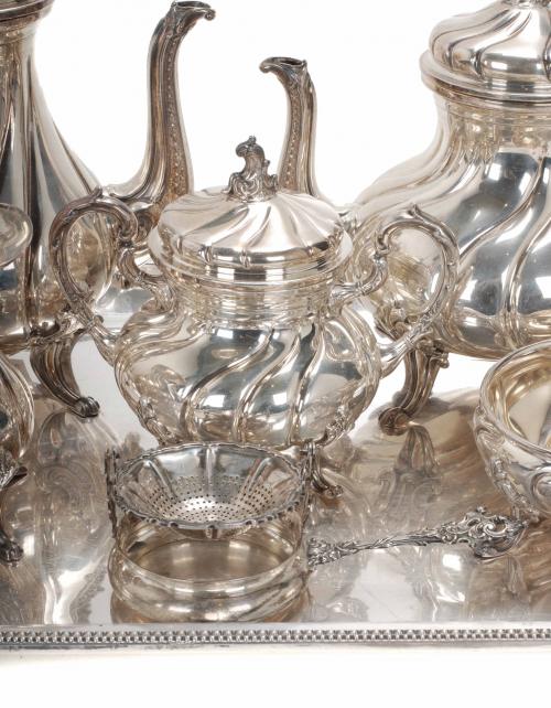 PERUVIAN SILVER TEA AND COFFEE SET, SECOND HALF OF THE 20TH