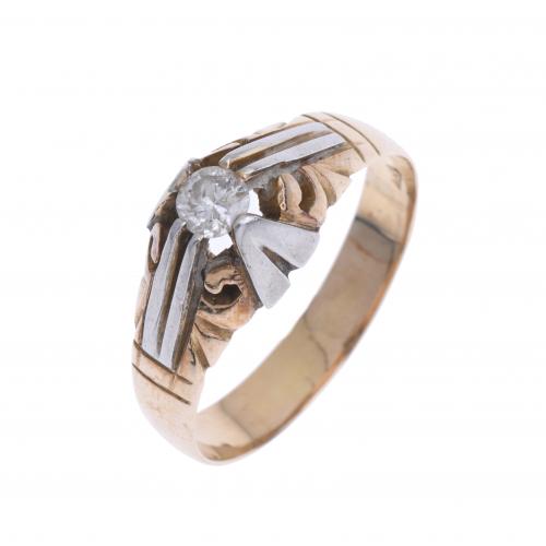 MEN'S SOLITAIRE RING.