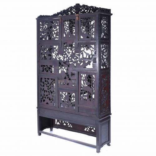 CHINESE BOOKCASE, MID 20TH CENTURY