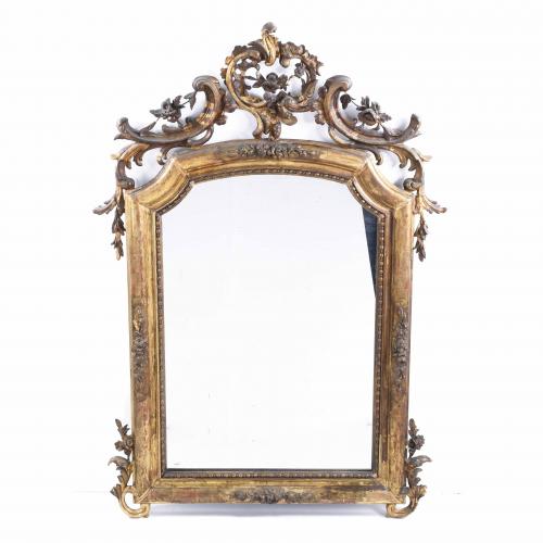 WALL MIRROR, LATE 19TH CENTURY. 