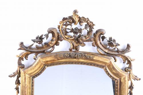 WALL MIRROR, LATE 19TH CENTURY. 