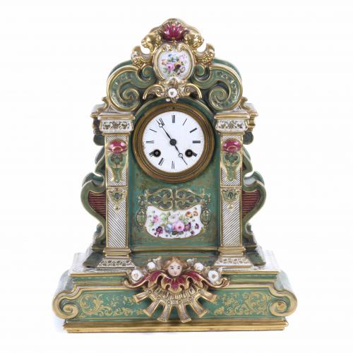 FRENCH TABLE CLOCK, LATE 19TH C. - EARLY 20TH CENTURY. 