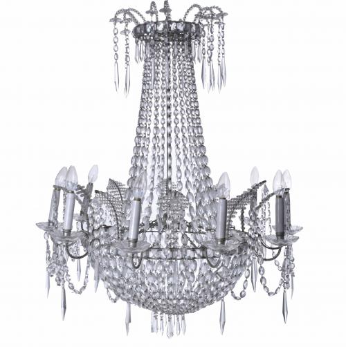 SPANISH EMPIRE STYLE CEILING LAMP, EARLY 19TH CENTURY. 