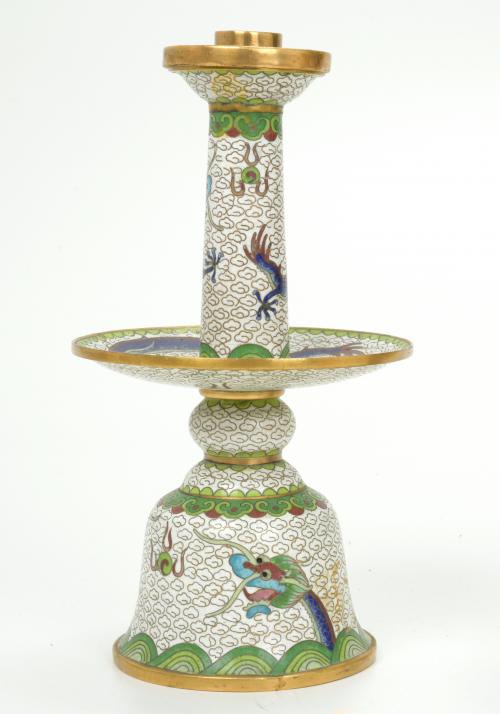 PAIR OF CHINESE CANDLESTICKS, CIRCA 1920.