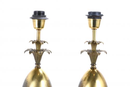 PAIR OF TABLE LAMPS IN MAISON CHARLES STYLE FROM PARIS, 196