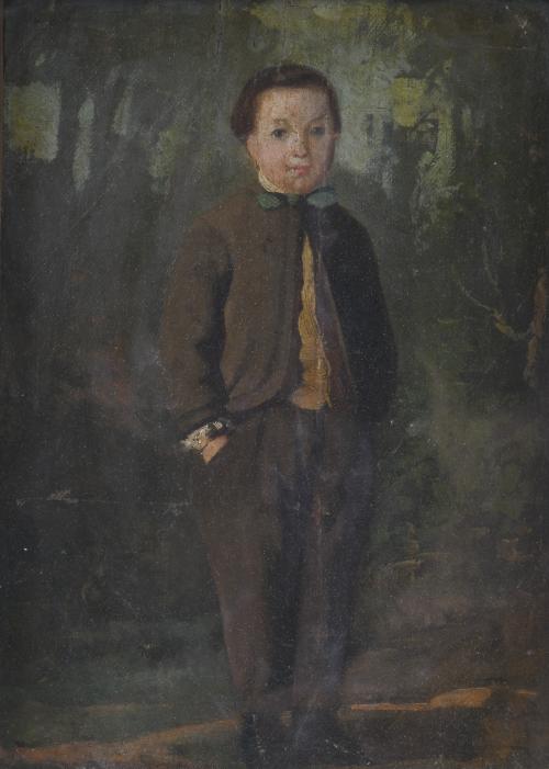 19TH CENTURY CATALAN SCHOOL "PORTRAIT OF A BOY".