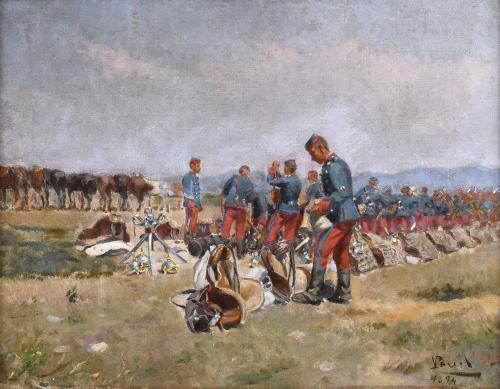 VICENTE BUIL DE LA TORRE (1867-1920). "MANIOBRAS MILITARES", 1894.