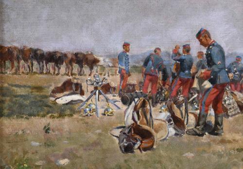 VICENTE BUIL DE LA TORRE (1867-1920). "MILITARY MANOEUVRES"