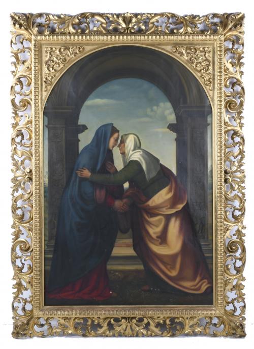 LUIGI ALDANA (19TH CENTURY).  "THE VISITATION".